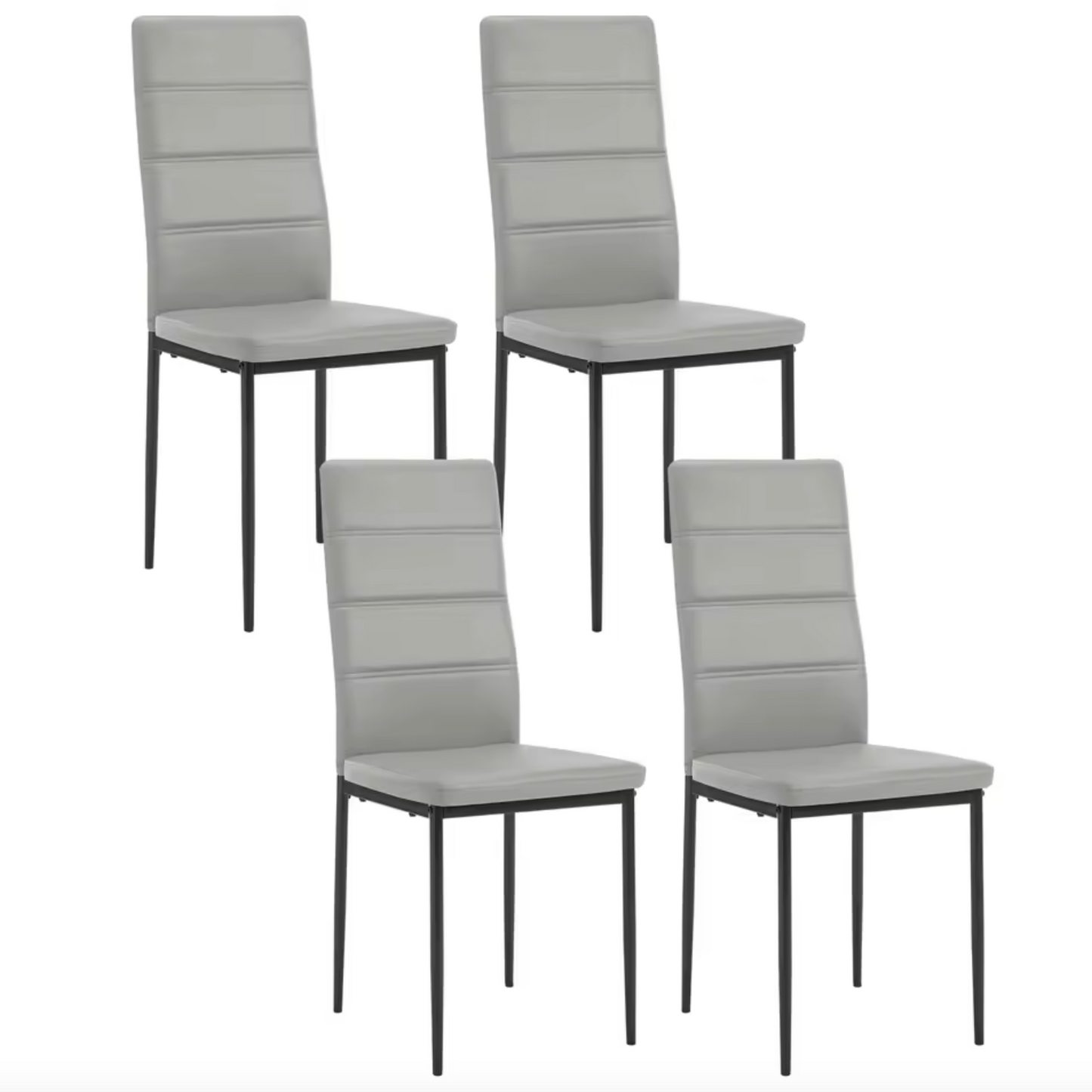 Set van 4 Moderne Eetkamerstoelen met Hoge Rug
