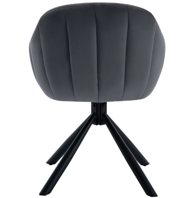 Set van 2 Ergonomische en Gestoffeerde Eetkamerstoelen