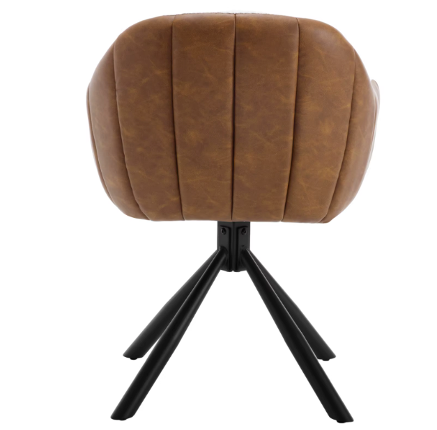 Set van 2 Ergonomische en Gestoffeerde Eetkamerstoelen