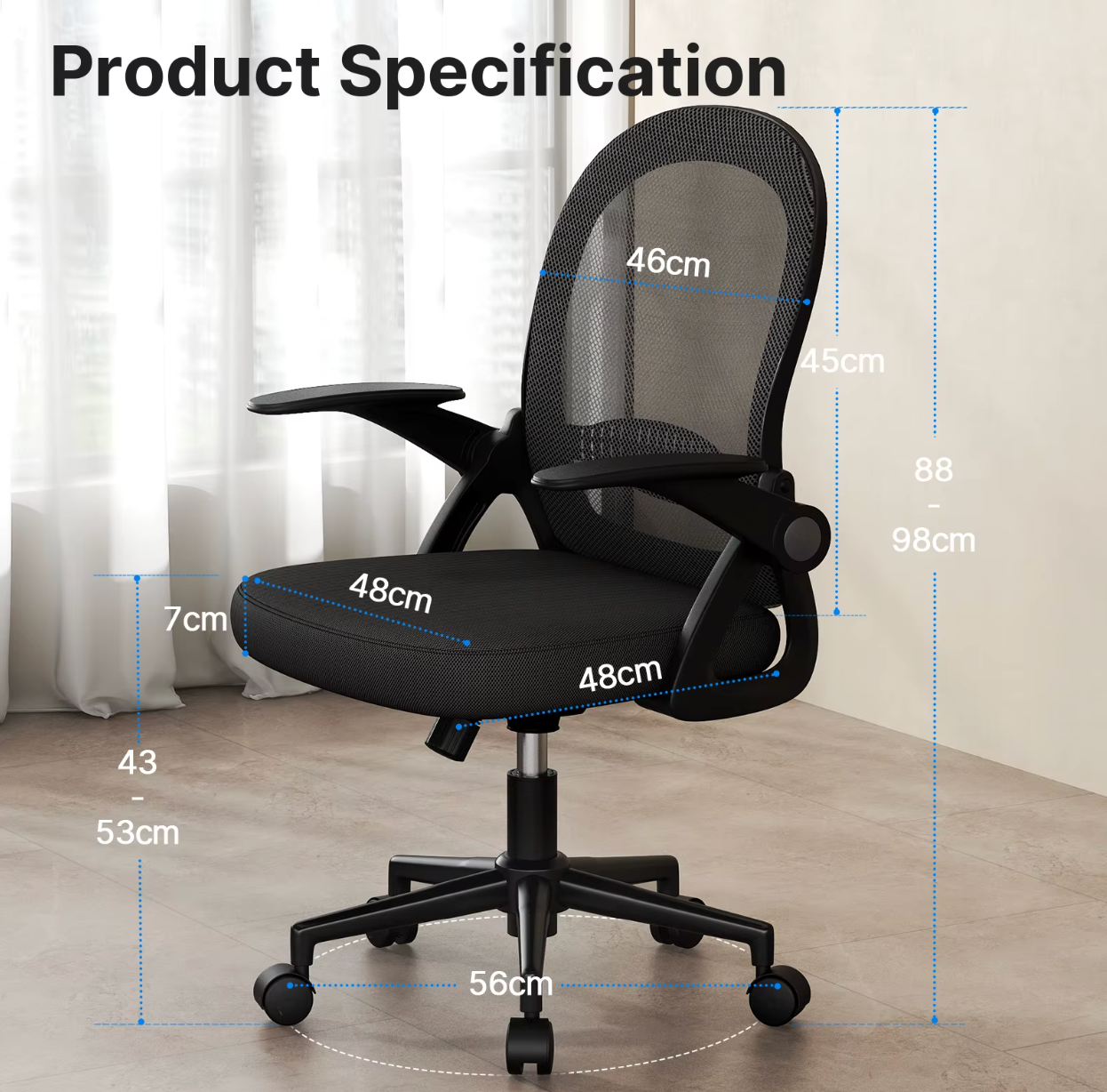 Sedia V2 Ergonomische Bureaustoel - Zwart