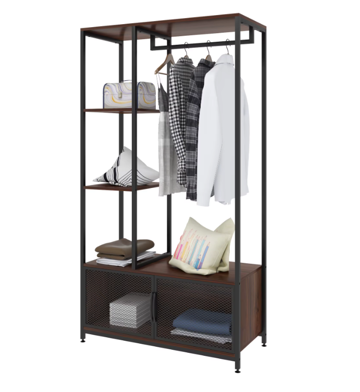 Sedia Vintage Kledingkast met Open Opbergrek en Kast