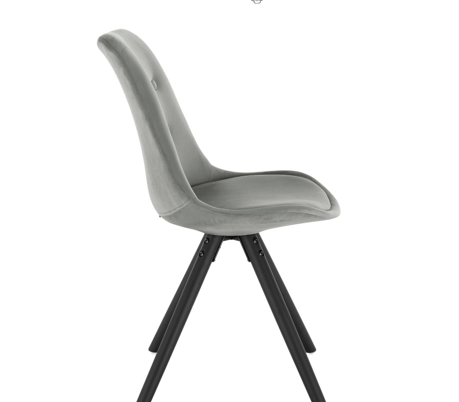 Set van 2 Nordic Eetkamerstoelen – Ontbijt en Keukenkruk met Rugleuning – Zacht Gewatteerde Zitting – Massief Houten Poten