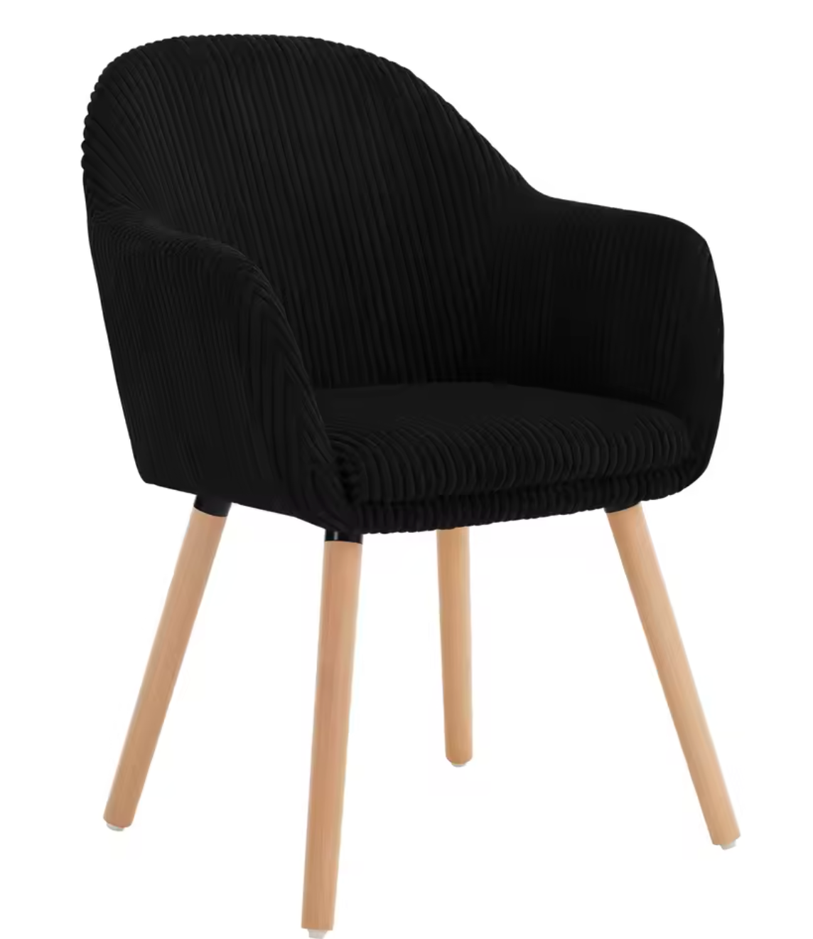 Moderne Eetkamerstoel met Armleuningen – Gestoffeerde Corduroy Keukenstoel – Scandinavisch Design – Comfortabele Rugleuning – Meerdere Kleuren