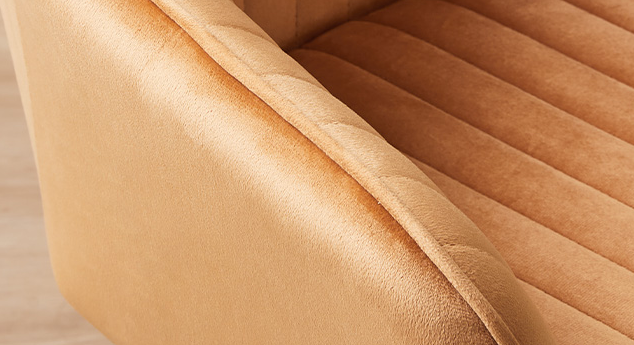 Stoelen Set van 2 Fluwelen Eetkamerstoelen met Armleuningen – Gestoffeerde Keukenstoelen tot 120 kg – Ergonomisch Design – Karamel Bruin & Groen