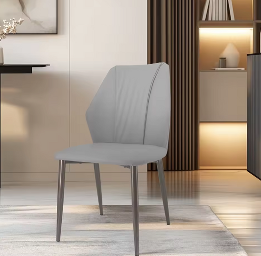 Set van 2 Elegante Eetkamerstoelen – Gevoerde Zitting & IJzeren Poten – Armloze Accentstoelen voor Woonkamer en Eetkamer