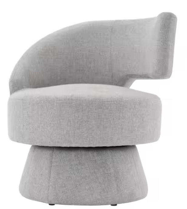 Grijze Draaistoel – Ergonomisch Design met 360° Rotatie, Hoog Zitcomfort en Verstelbare Voeten