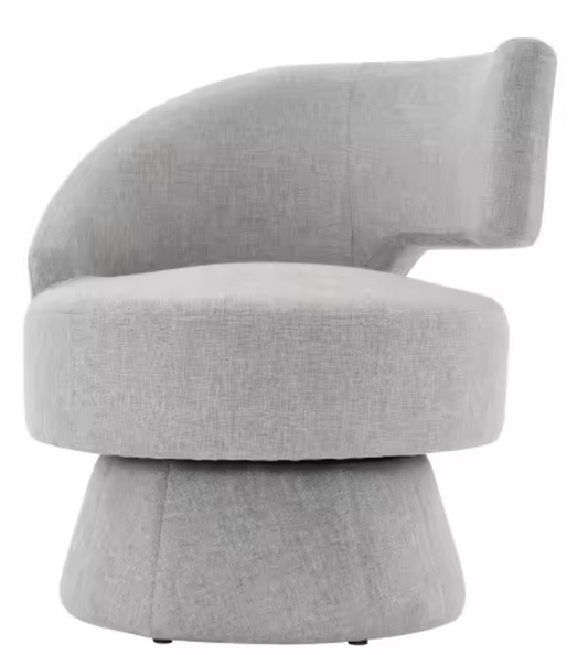 Grijze Draaistoel – Ergonomisch Design met 360° Rotatie, Hoog Zitcomfort en Verstelbare Voeten