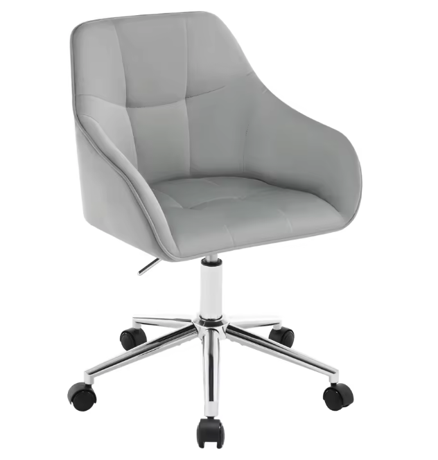 Fluwelen Bureaustoel met Armleuningen – In Hoogte Verstelbaar & 360° Draaibaar, Modern en Comfortabel