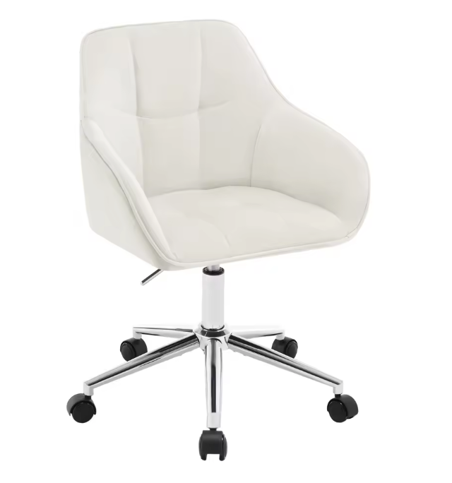 Fluwelen Bureaustoel met Armleuningen – In Hoogte Verstelbaar & 360° Draaibaar, Modern en Comfortabel