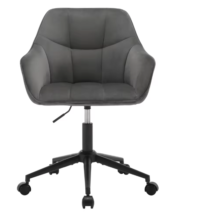 Fluwelen Bureaustoel met Armleuningen – In Hoogte Verstelbaar & 360° Draaibaar, Modern en Comfortabel