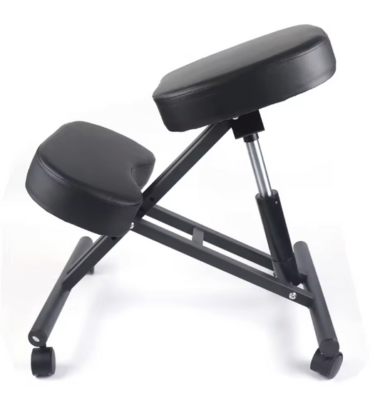 Verstelbare Ergonomische Kniestoel – Zwart – Met Wielen & Pneumatische Hoogteverstelling