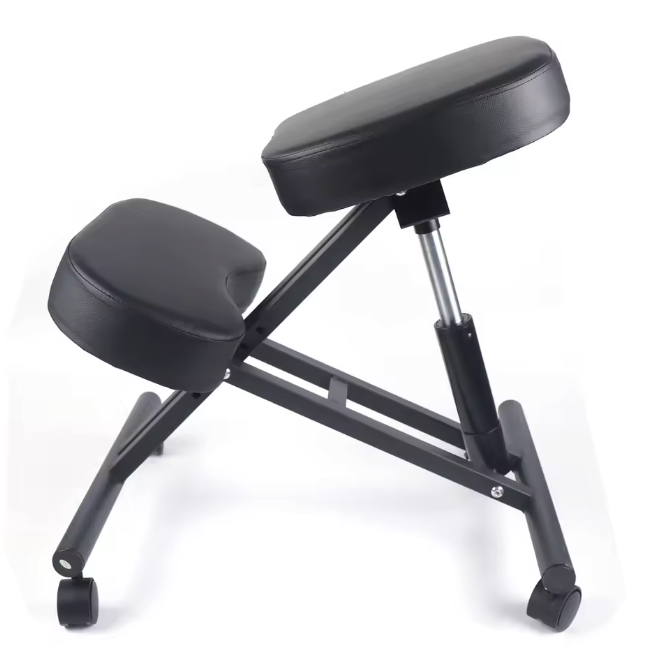 Ergonomische Kniestoel – Verstelbaar – Met 80 mm Kussens – Zwart