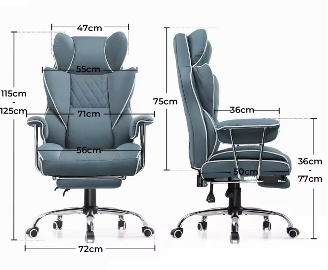 Ergonomische Gamingstoel – Pocketvering – Voetsteun – Lendensteun