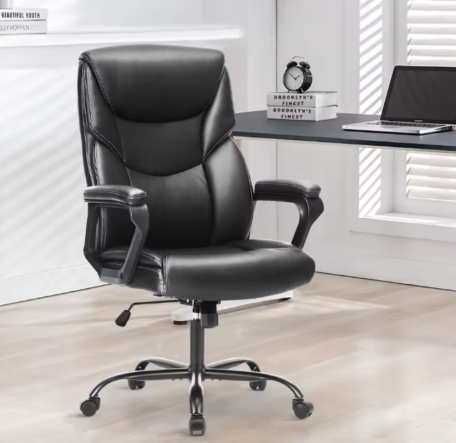 Ergonomische Gamingstoel – PU-Leder met Armleuningen, Lendensteun & Draaibare Wielen, Comfort voor Werk of Spel