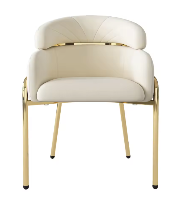 Luxe Fluwelen Eetkamerstoel – Gouden Poten – Getufte Rug