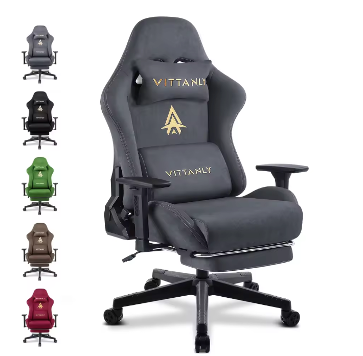 Gamingstoel met Voetsteun – Verstelbare Bureaustoel met Hoofdsteun