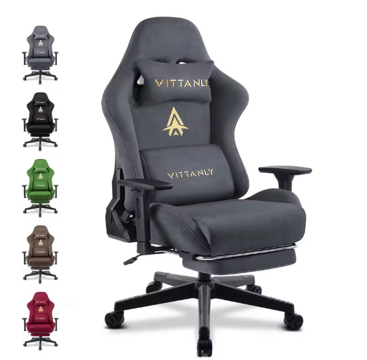 Gamingstoel met Voetsteun – Verstelbare Bureaustoel met Hoofdsteun