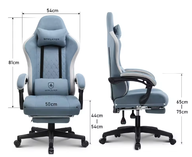 Gamingstoel met Zakvering & Voetsteun – Ergonomisch & Comfortabel