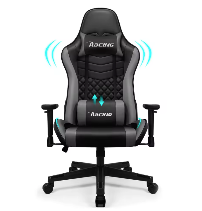 Ergonomische Gamingstoel – Verstelbaar – Zwart en Grijs