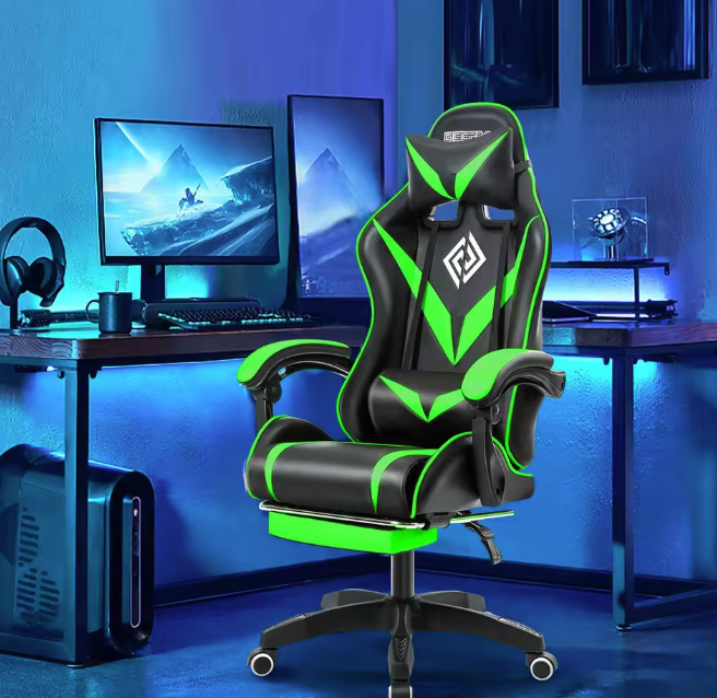 Gamingstoel met Massage & Voetsteun – Ergonomisch en Verstelbaar