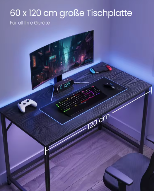 Industrieel Bureau 120x60 cm – Compact & Stevig Design