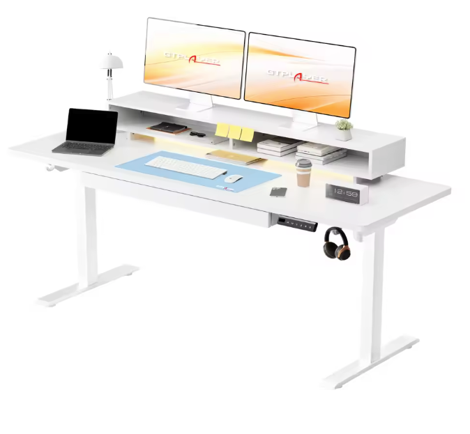 Elektrisch Zit-Sta Bureau 120 cm – Met Lades & Monitorstand