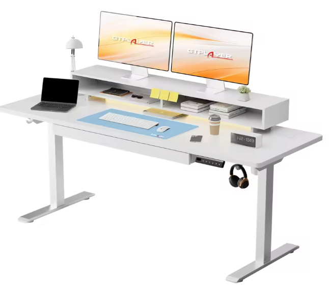 Elektrisch Zit-Sta Bureau 120 cm – Met Lades & Monitorstand