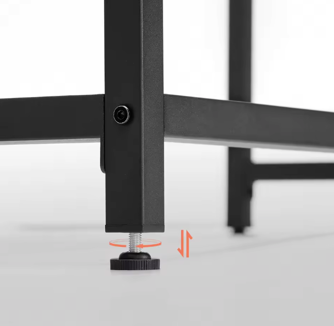 Compact Industrieel Bureau 120x60cm – Metaal & Houtnerf