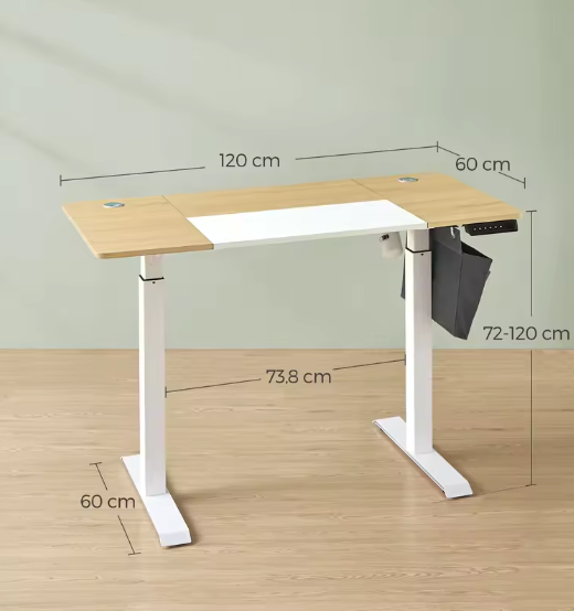 Elektrisch Zit-Sta Bureau 120 cm – Met Organizer & Geheugen