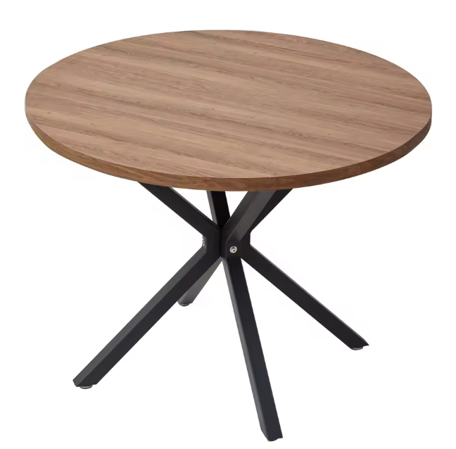 Ronde Houten Eettafel 100cm in diameter – Massief Hout & Metaal