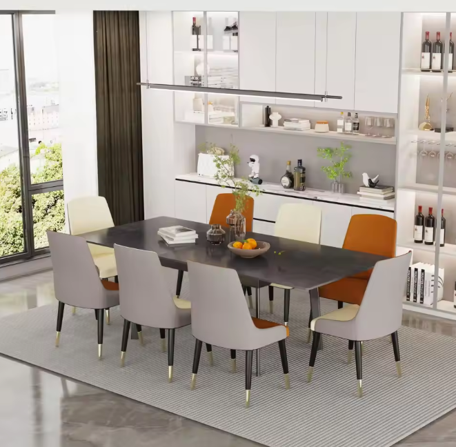 Uitschuifbare Eettafel 150–180 cm – Gesinterde Steen – Marmer look