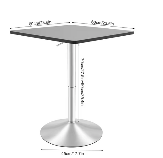 Verstelbare Vierkante Bartafel – 360° Draaibaar & Modern Design