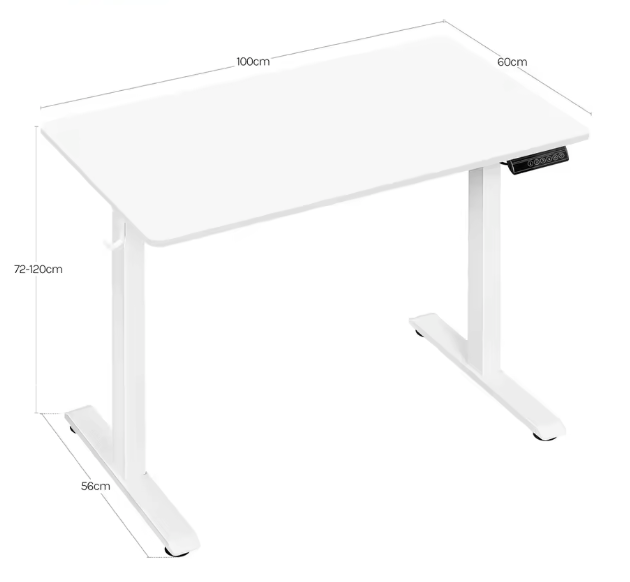 Elektrisch zit-sta bureau – met geheugen en USB-poort