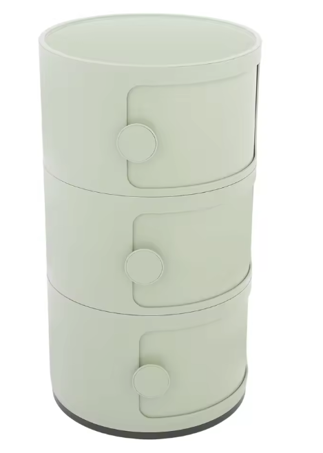 Rond Nachtkastje met 3 Lades – Modern Design en Slimme Opbergruimte