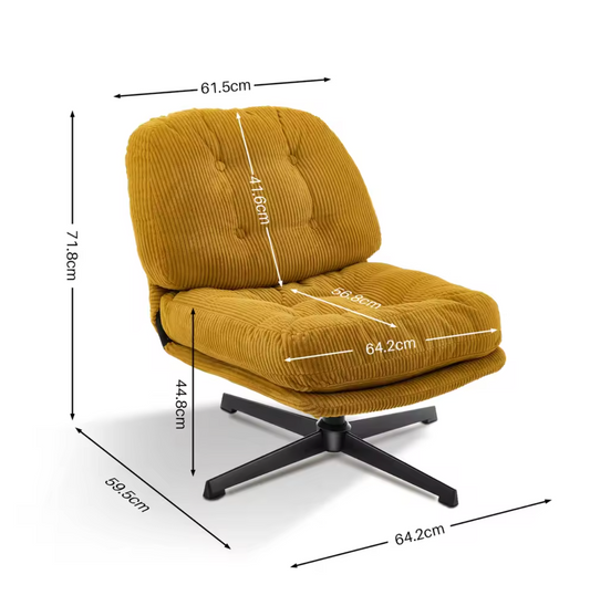 Moderne Draaibare Loungestoel – Opvouwbaar – Verdikt Kussen