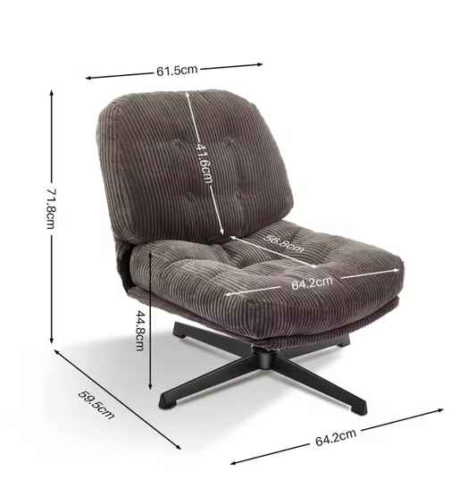 Moderne Draaibare Loungestoel – Opvouwbaar – Verdikt Kussen