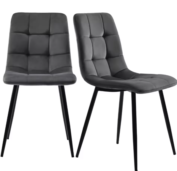 Set van 4 Fluwelen Eetkamerstoelen – Gestoffeerd & Modern Design