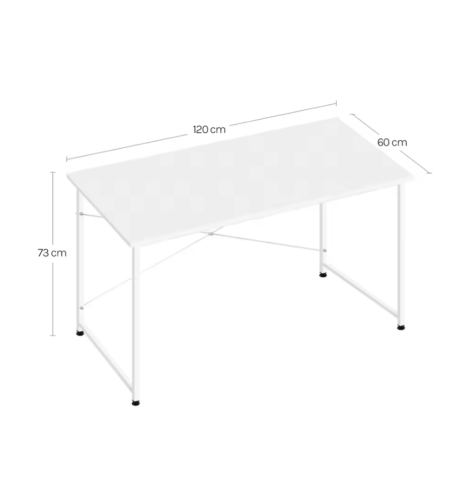 Groot Bureau met Metalen Frame – 100/120/140cm Bureautafel