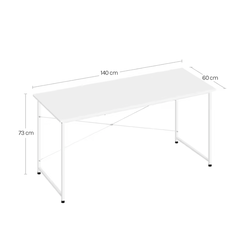 Groot Bureau met Metalen Frame – 100/120/140cm Bureautafel