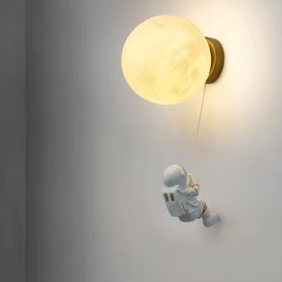 Astronaut Wandlamp – Creatieve Maanlamp voor Kinderkamer & Slaapkamer