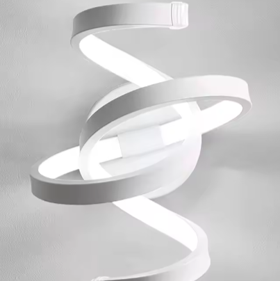 Moderne LED Spiraal Wandlamp – Aluminium & Acryl, 20W 2200LM