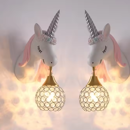 Eenhoorn Wandlamp – Schattige Kinderkamer & Slaapkamer Verlichting