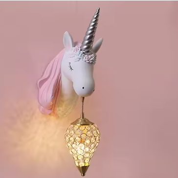 Eenhoorn Wandlamp – Schattige Kinderkamer & Slaapkamer Verlichting