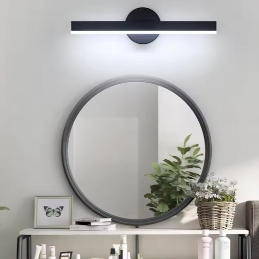 Moderne LED Wandlamp – 12W Zwart, 360° Draaibaar, Koel Wit 6500K