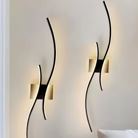 Moderne Nordic LED Wandlamp – Zwart, Stijlvol & Sfeervol