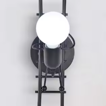 Zwarte Wandlamp – Moderne Vintage Metalen Wandkandelaar, E27