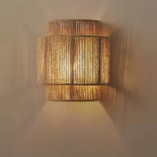 Henneptouw Wandlamp – Creatieve E27 Sfeerverlichting voor Slaapkamer & Gang