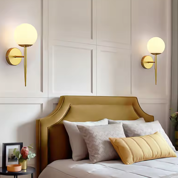 LED Glazen Bol Wandlamp – Moderne Sfeerverlichting voor Woon- & Slaapkamer