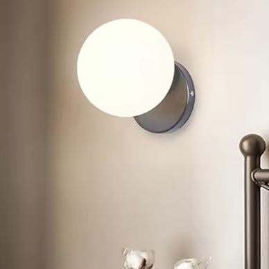 LED Glazen Bol Wandlamp – Moderne Sfeerverlichting voor Woon- & Slaapkamer