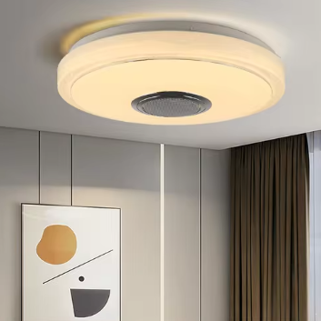 Moderne LED Plafondlamp met Bluetooth Speaker – Ø 50 cm, RGB & Dimbaar